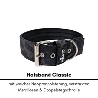Nylon Classic Halsband Black Camo