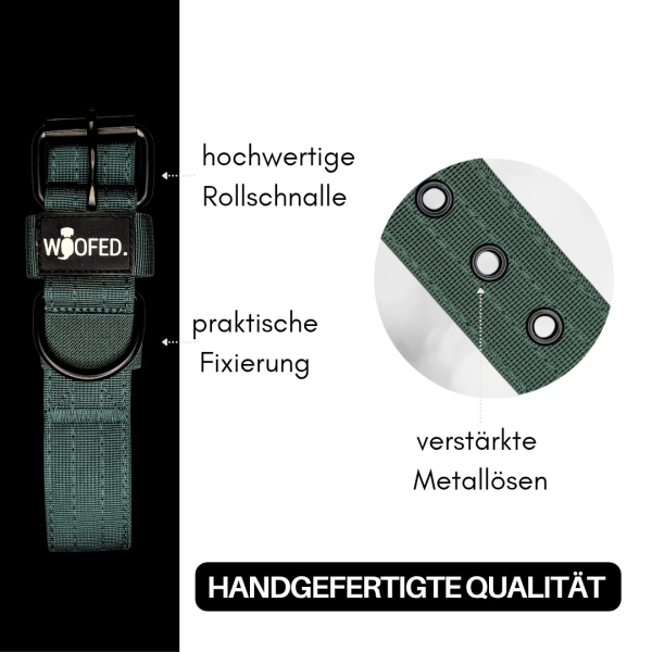 Nylon Classic Halsband Dark Green