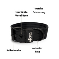 Nylon Classic Halsband Deep Black