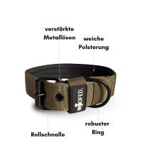 Nylon Classic Halsband Military Olive