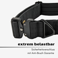 taktisches Nylon Halsband Deep Black