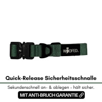 taktisches Nylon Halsband für kleine Hunde Dark Green