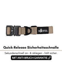 taktisches Nylon Halsband für kleine Hunde Desert Tan