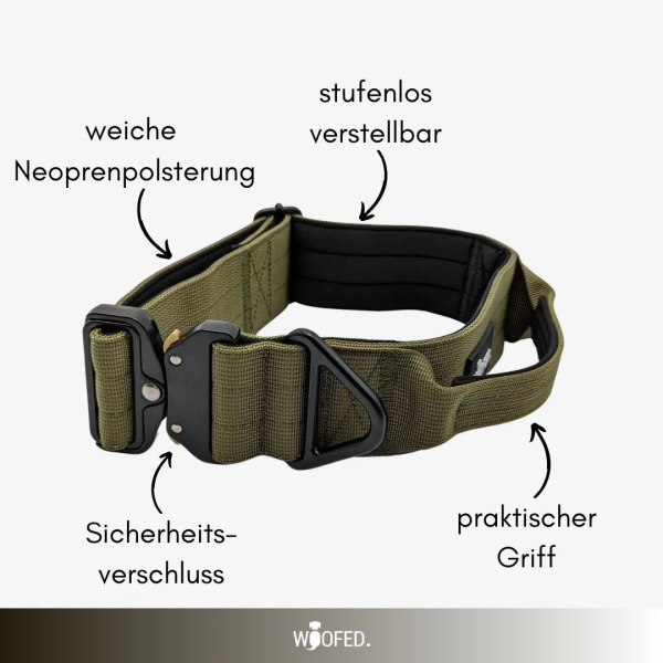 taktisches Nylon Halsband Military Olive