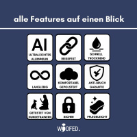 taktisches Nylon Halsband mit Griff Midnight Blue - ultraleicht