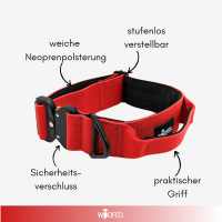 taktisches Nylon Halsband Rosso Red