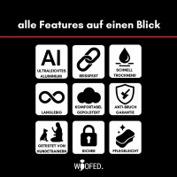 taktisches Nylon Halsband Rosso Red - ultraleicht