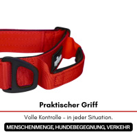taktisches Nylon Halsband Rosso Red - ultraleicht