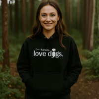 Hoodie Unisex F*** humans love dogs Schwarz