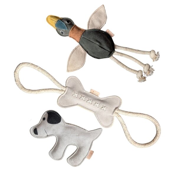 nachhaltiges Hundespielzeug 3er Set - Ella, Bruno & Kurt