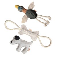 nachhaltiges Hundespielzeug 3er Set - Ella, Bruno & Kurt