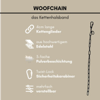 Woofchain Kettenhalsband aus Edelstahl Black