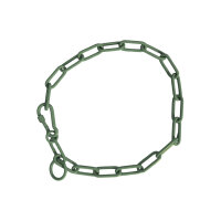Woofchain Kettenhalsband aus Edelstahl Olive
