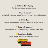 Leinen Banderole Abstand halten