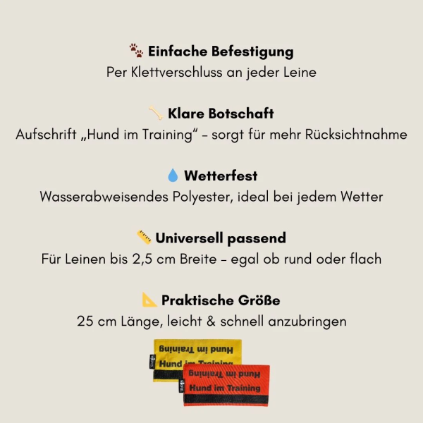 Leinen Banderole Hund im Training