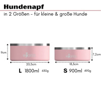 Premium Edelstahlnapf Charming Rose