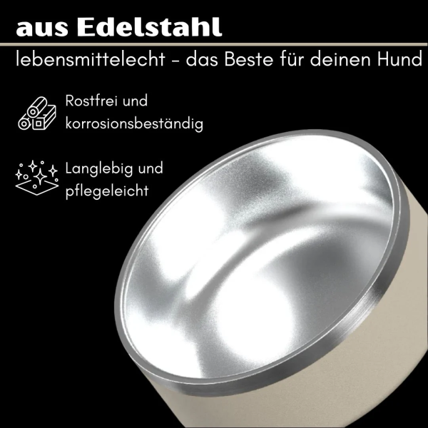 Premium Edelstahlnapf Creamy Beige