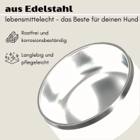 Premium Edelstahlnapf Pure White