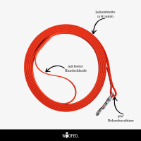 Biothane Schleppleine - 3m | 13mm / mit Handschlaufe