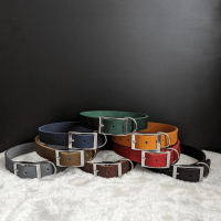 Leder Halsband verstellbar - 40mm / M 35-43cm