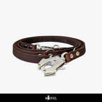 Leder Tactical Führleine verstellbar - 2,5m / Roségold