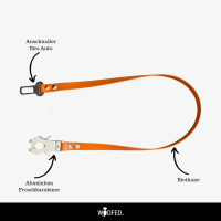 Anschnallgurt Hund - Anschnallgurt mit Froschkarabiner / 60cm