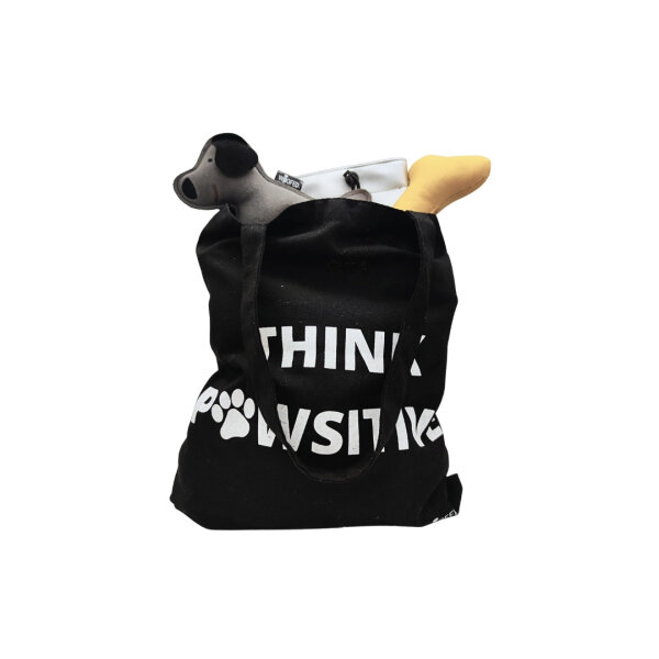 Baumwolltasche Think Pawsitive