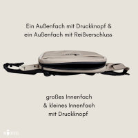 Multifunktionale Gassitasche - 2 in 1 Bauchtasche & Schultertasche Beige