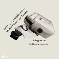 Multifunktionale Gassitasche - 2 in 1 Bauchtasche & Schultertasche Beige