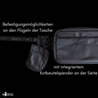Multifunktionale Gassitasche - 2 in 1 Bauchtasche & Schultertasche Deep Black