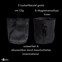 Multifunktionale Gassitasche - 2 in 1 Bauchtasche & Schultertasche Deep Black