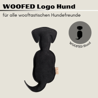Hundespielzeug WOOFED. Logo Hund