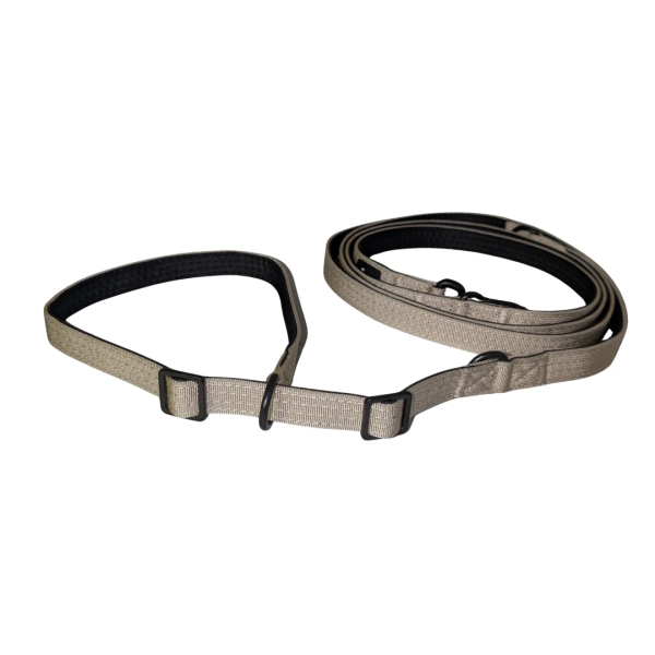 Nylon Retrieverleine verstellbar Desert Tan