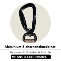 Nylon Retrieverleine verstellbar Desert Tan