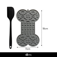 Schleckmatte mit Spachtel Knochen