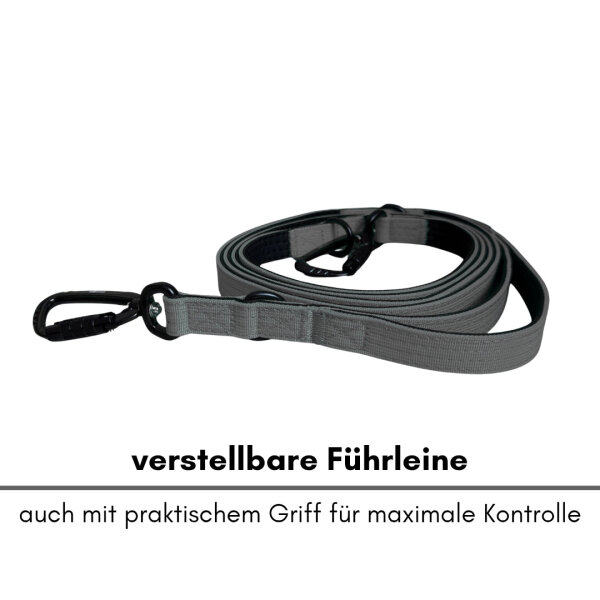 Nylon Pro Führleine Anthracite