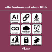 Nylon Tactical Halsband für kleine Hunde Bordeaux