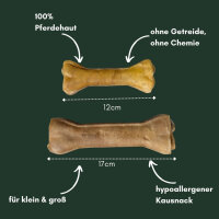 Pferdehaut Kauknochen