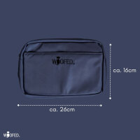 Multifunktionale Gassitasche - 2 in 1 Bauchtasche & Schultertasche Mignight Blue