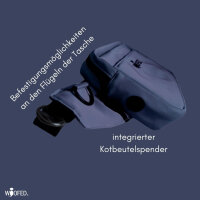 Multifunktionale Gassitasche - 2 in 1 Bauchtasche & Schultertasche Mignight Blue