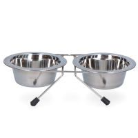 Speise- und Trinkschale Edelstahl mit Ständer