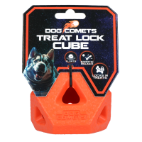 Dog Comets Treat Lock Cube Orange
