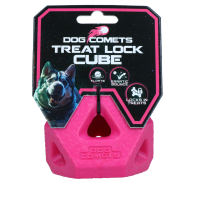 Dog Comets Treat Lock Cube Rosa