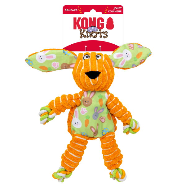 KONG Floppy Knots Kaninchen Orange