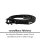 Nylon Tactical Führleine Deep Black - Leine 2.5m 3-fach verstellbar mit integriertem Griff