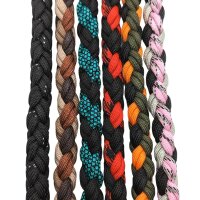 Paracord Führleine verstellbar - Petrol Black