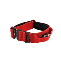 Nylon Tactical Halsband Rosso Red - L 50-65cm
