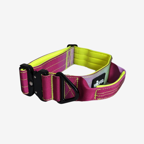 Nylon Tactical Halsband Lime Wine - S 33-43cm