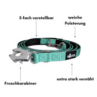 Nylon Tactical Führleine Seafoam - Leine 2.5m 3-fach verstellbar mit integriertem Griff