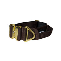 Nylon Tactical Halsband Dark Brown - M 42-55cm